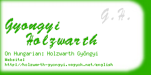 gyongyi holzwarth business card